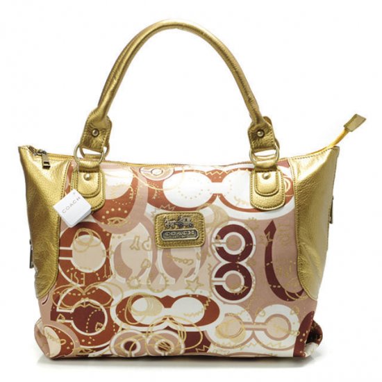 Coach Poppy In Monogram Large Yellow Totes BYN | Women